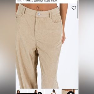 FRANNIE CORDUROY PANTS CREAM - NWT